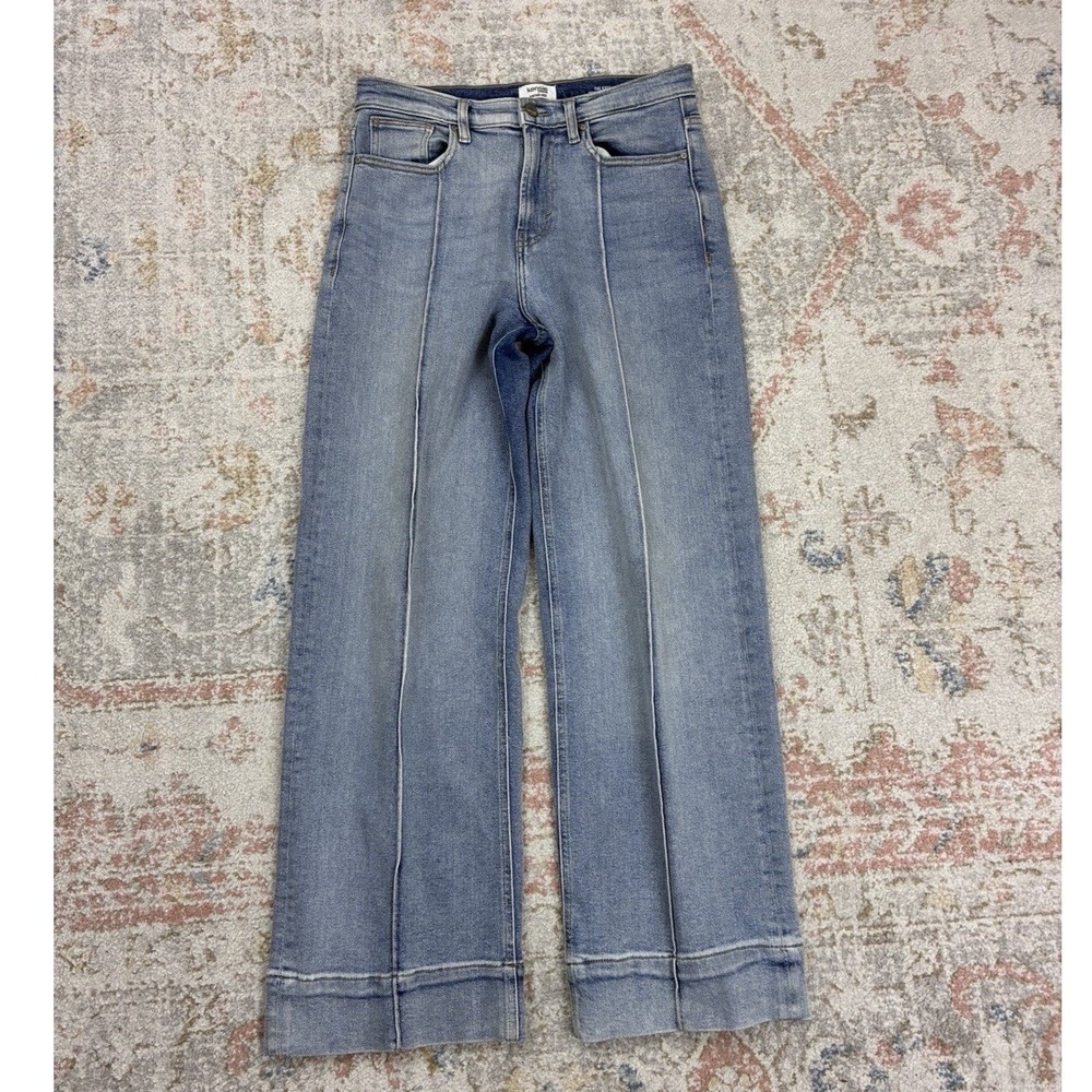 Kensie The Kaya High Rise Wide Leg Jeans 8 29 90's Retro Pintuck Seam Streetwear